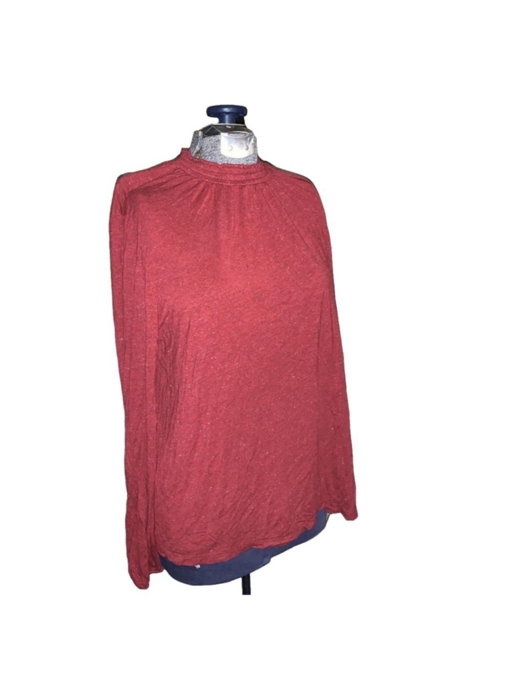 XXL George Blouse, Burgundy red with gold metallic thread sparkle